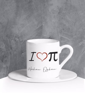Kişiye Özel I Love Pi Türk Kahvesi Fincanı 90691