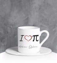 Kişiye Özel I Love Pi Türk Kahvesi Fincanı 90691