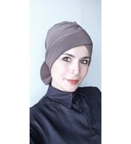 Kadın Fiyonklu Çift Taraflı Bone (Koyu Vizon)