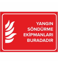 MIGNATIS - Yangın Söndürme Ekipmanları Buradadır Levhası - Sac Malzeme 50x70cm