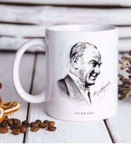 BK Gift Kişiye Özel Atatürk Temalı Beyaz Kupa Bardak-10