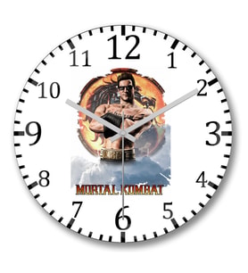Mortal Kombat Jonny Cage Game Duvar Saati Bombeli Gercek Cam