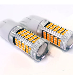 FEMEX Pemium T20 7443 9w Led Ampul Çift Duy Turuncu 2835 Chip Mercekli