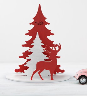BK Gift Kişiye Özel İsimli 3d Ahşap Yılbaşı Ağacı Model 1d