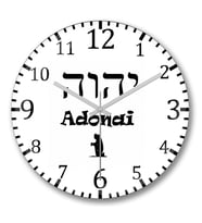 Adonai Duvar Saati Bombeli Gercek Cam