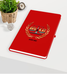 BK Gift Kişiye Özel Avukat Temalı Kırmızı Defter - 1