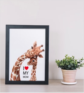 I Love My Mom Ahşap 24x33 cm Tasarım Çerçeve