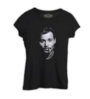 Johnny Depp Siyah Kadın Tshirt