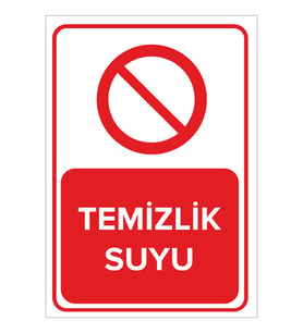MIGNATIS - Temizlik Suyu Levhası - Sac Malzeme 35x50cm