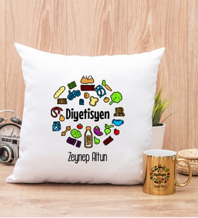 Diyetisyen Yastık ve Gold Kupa Bardak