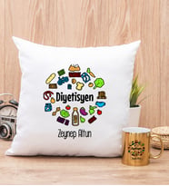 Diyetisyen Yastık ve Gold Kupa Bardak