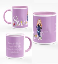BK Gift Kişiye Özel Kadınlar Günü Karikatür Pembe Kupa Bardak  25