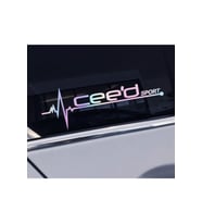 Kia Ceeds Yan Cam Sticker Oto Kapı  20 Cm X 7 Cm Holo-Chroma