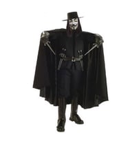 V For Vendetta Yetişkin Kostümü (Siyah)