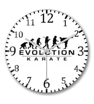 Karate Evolution Duvar Saati Bombeli Gercek Cam