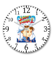 Street Fighter  Chun-li Duvar Saati Bombeli Gercek Cam