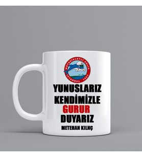 Yunuslar İçin Hediye Kupa Bardak Kişiye Özel Hediye W41