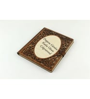 Kişiye Özel Ahşap Desenli Akordiyon Defter