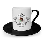 BK Gift Kişiye Özel Yılın En İyi Ailesi Siyah Türk Kahvesi Fincanı  1