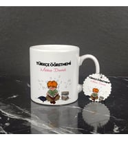 Türkçe Öğretmeni Kupa Bardak ve Anahtarlık Set 05