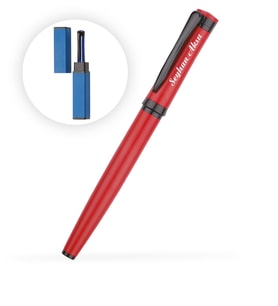 BK Gift Kişiye Özel Kutulu Lüks Kırmızı Roller Kalem Model 1507