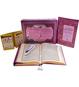 Okuyan Kalem Kuranı Kerim Okuyan Kalem Seti Orta Boy (Pembe)