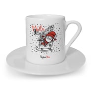 Yılbaşı Hediyesi BK Gift Kişiye Özel Noel Baba Mutlu Yıllar Türk Kahvesi Fincanı  6