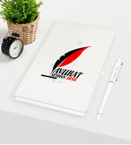 BK Gift Kişiye Özel Avukat Temalı Beyaz Defter Kalem Seti - 8