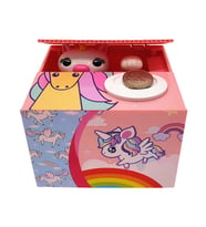 Hırsız Unicorn Kumbara Para Yiyen Unicorn Kumbara Pilli