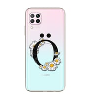 Papatya Harf Tasarım Süper Şeffaf Silikon Telefon Kılıfı Huawei P40 Lite Ö-Harfi