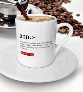 BK Gift Kişiye Özel Anne Türk Kahvesi Fincanı - 1