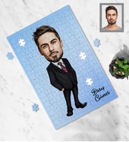 Kişiye Özel Öğretmen Karikatürlü A4 99 Parça Puzzle Bay-5