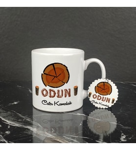 Odun Kupa Bardak ve Anahtarlık Set 001