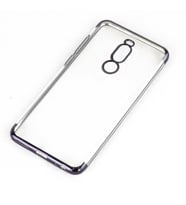 Meizu Note 8 Kılıf Zore Dört Köşeli Lazer Silikon Kılıf (Siyah)
