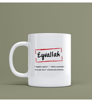 Eyvallah Yazılı Hediye İçin Kupa Bardak Kişiye Özel Hediye S89