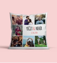 İsminize Özel 7 Fotoğraflı Kolaj Yastık 068