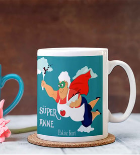 BK Gift Kişiye Özel Anneler Günü Temalı Beyaz Kupa Bardak B10