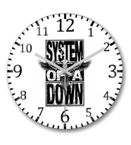 System of a Down Duvar Saati Bombeli Gercek Cam