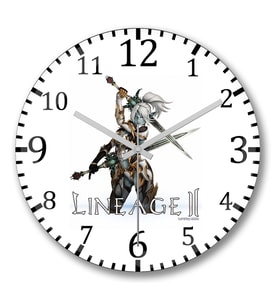 Line Age Dark Elf Duvar Saati Bombeli Gercek Cam