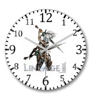 Line Age Dark Elf Duvar Saati Bombeli Gercek Cam