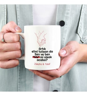 Kişiye Özel Biz mi Olsak Kupa Bardak (Beyaz)