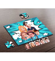 BK Gift Kişiye Özel Aile Karikatürlü Ahşap Puzzle-7