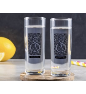 BK Gift Kişiye Özel Renkli Baskılı İsimli İkili Vodka Bardağı-20 (Beyaz)