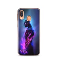 Black Panter Tasarım Süper Şeffaf Silikon Telefon Kılıfı Samsung A40
