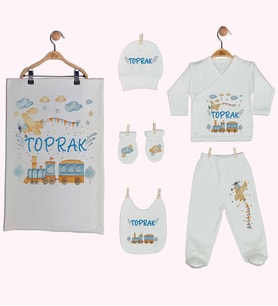 Pia Baby Gl 1944-07 İsme Özel Battaniye Zıbın Set