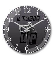 Muscle Up Duvar Saati Bombeli Gercek Cam