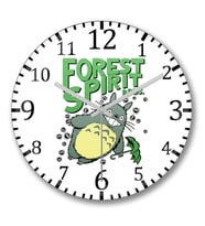 Forest Spırıt Bros Totoro Duvar Saati Bombeli Gercek Cam