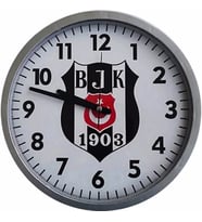 Beşiktaş Orjinal Lisanlı Duvar Saati (Beyaz)