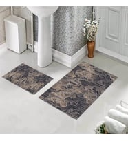 Banyo Halısı Ikili Klozet Takımı Kaymaz Tabanlı (60 xm x 100 cm + 40 cm x 60 cm) 