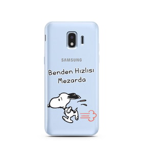 Snoopy Tasarımlı Süper Şeffaf Silikon Telefon Kılıfı Samsung J2 Pro (2018)